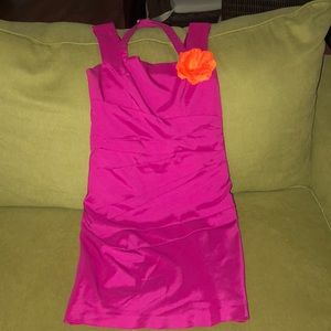 Hot pink  halter dress